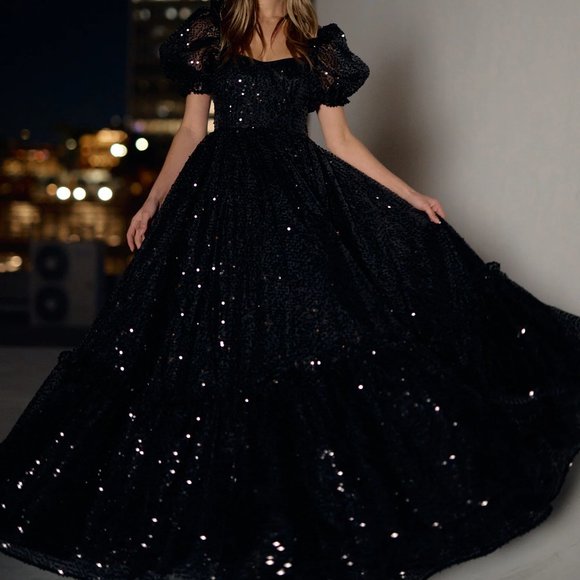 Selkie Onyx Sequin Ritz Gown - S / NWT - Picture 3 of 6